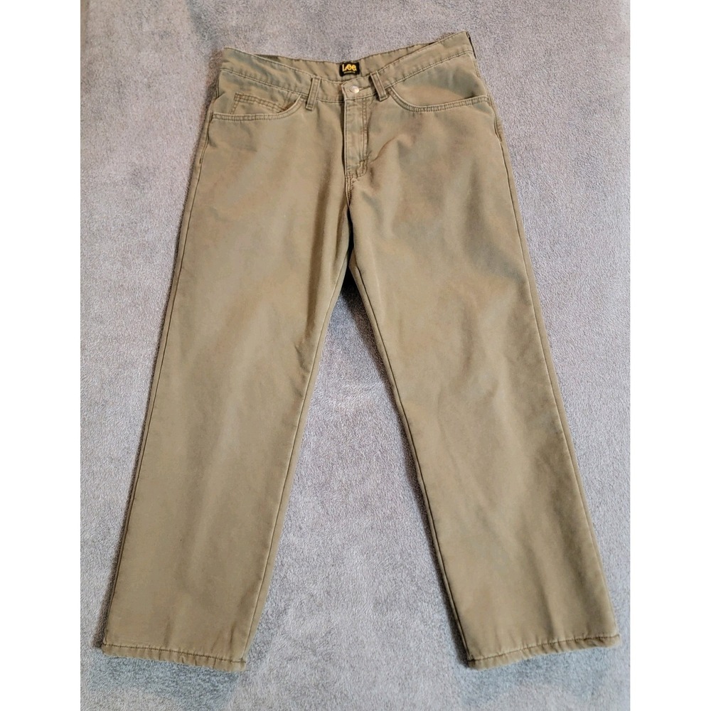 Lee Men's‎ Vintage Flannel Lined Dark Kahki Pants 34/29